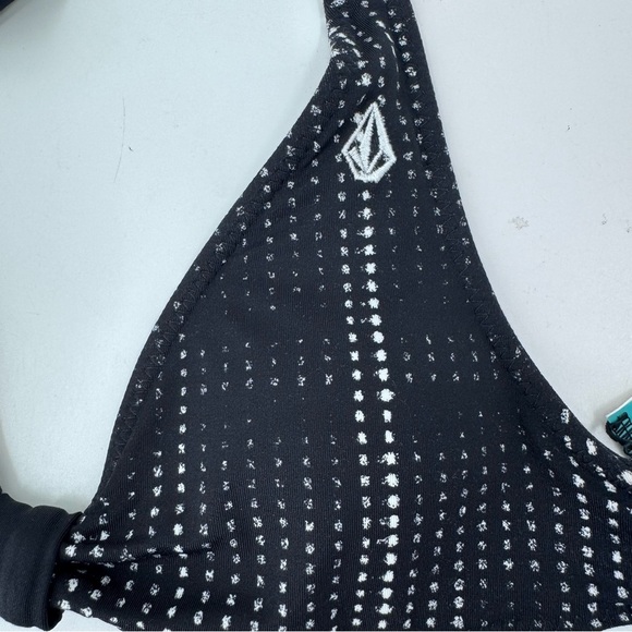 NWT Volcom Black and White Reversible Striped Bikini with Bow Accents - Picture 6 of 11